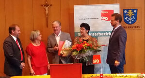 v.l.: Stephan Schweiger, Johanna Werner-Muggendorfer, Peter Gröben und Gattin, Florian Pronold
